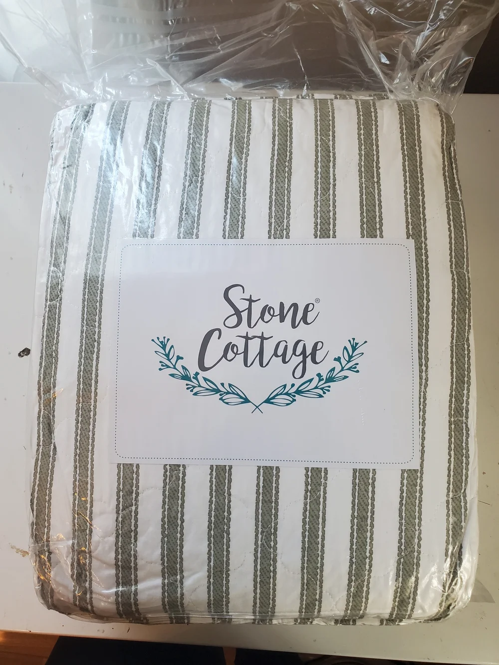NEW King Stone Cottage Willow Way Green Quilt Set – 100% Cotton | Sealed